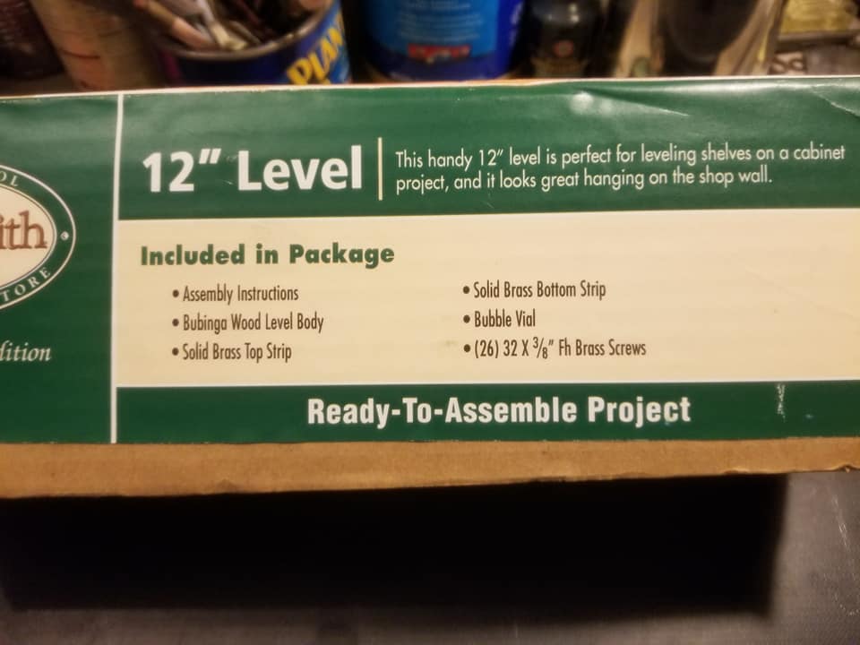 Twelve inch WOODSMITH STORE Bubinga Level Kit in Original Box - 87461