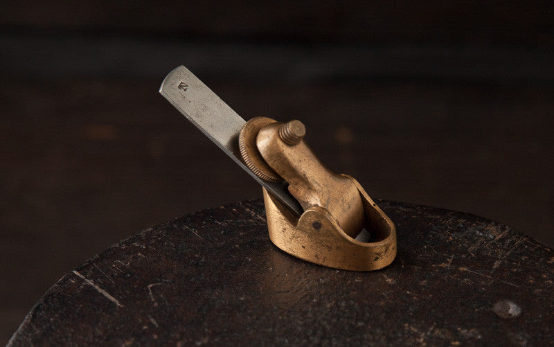 Beautiful Brass Violinmaker's Plane by NORRIS -- Only 1 1/2 by 1/2 inch!