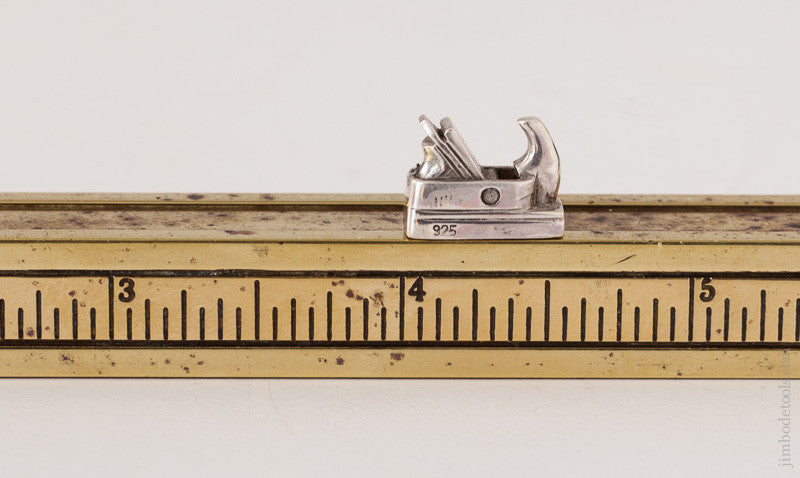 Solid Sterling .925 Miniature Smoothing Plane 
