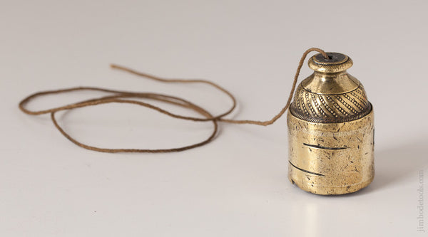 Beautiful Brass 18th Century 16 Ounce Decorated Bob