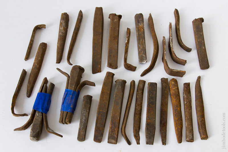 Ten Complete Sets of Feathers and Wedges for Stone Cutting 