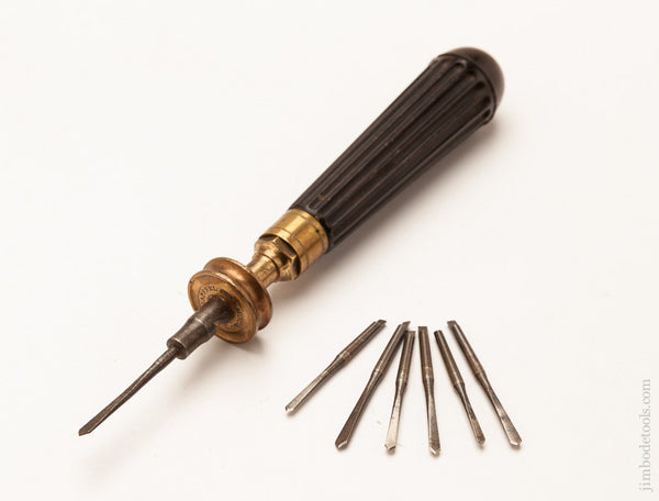 Eight inch HOLTZAPFFEL Fluted Ebony Bow Drill