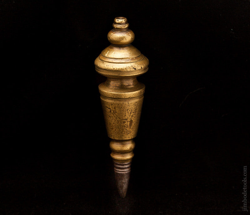 Fancy 18th Century 11 ounce Brass and Iron Plumb Bob