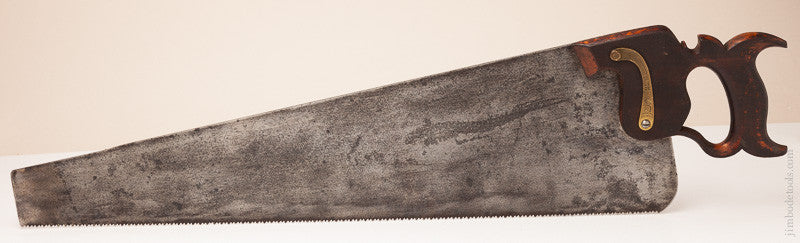 Eight point 26 inch Crosscut Hand Saw with RARE Patented Handle WILLIAM McNEICE