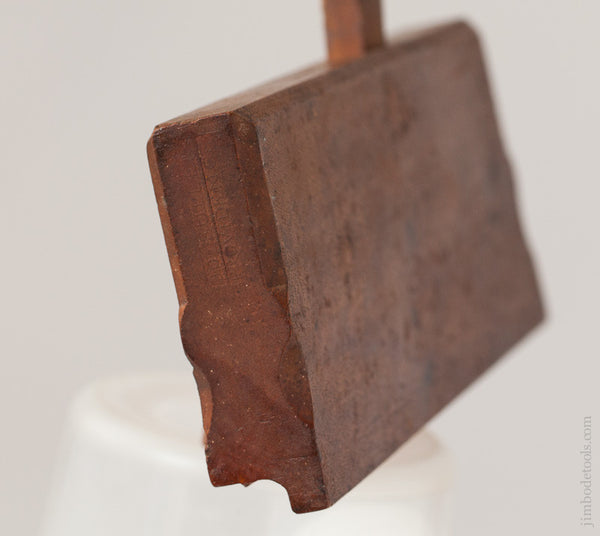 Crisp and Extra-Fine! 10 inch Yellow Birch 3/8 inch Side Bead Molding Plane by JO, FULLER PROVIDENCE 