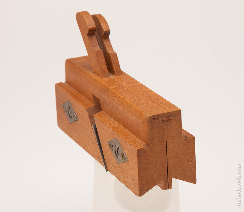 Rare! Double Door Moulding Plane for Raised Panel Doors by R.&C. CARTER TROY circa 1847-48