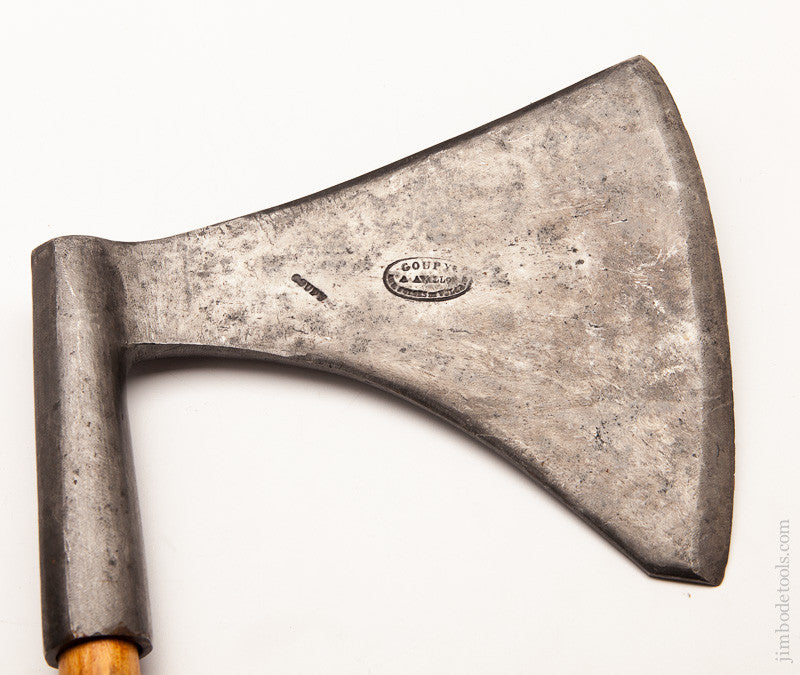 GOUPYE 18th Century Single Bevel Unusual Form Hewing Axe