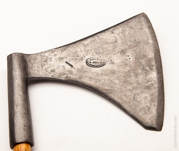 GOUPYE 18th Century Single Bevel Unusual Form Hewing Axe