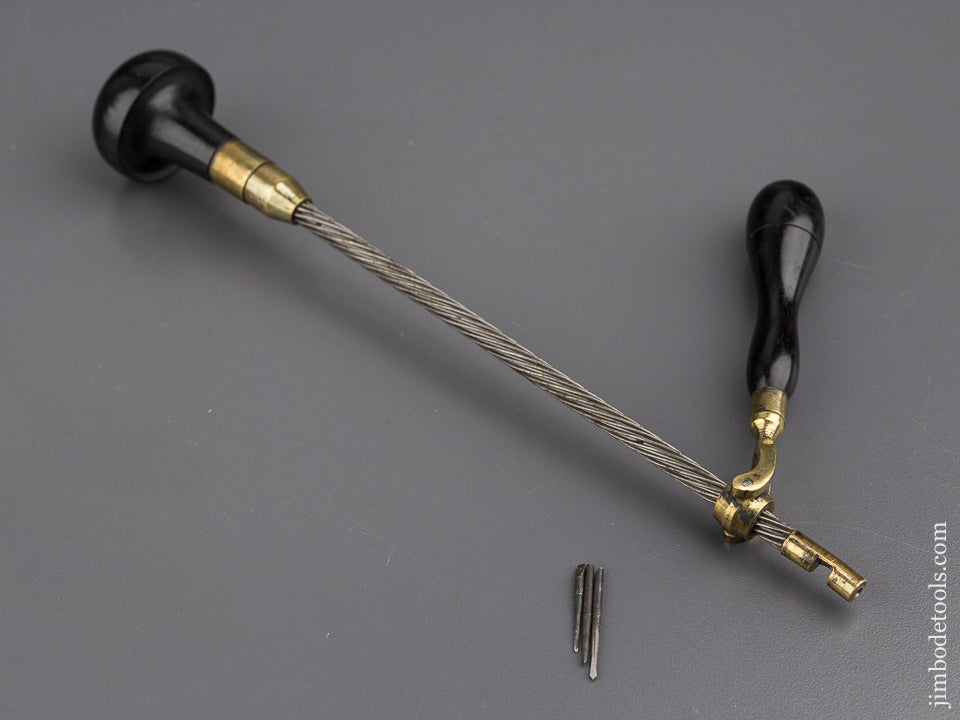 MINT Nine inch Ebony HOLTZAPFFEL Style Archimedean Drill with Bits -  80151U