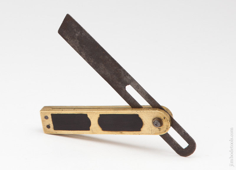 Seven inch Ebony and Brass Bevel Square 