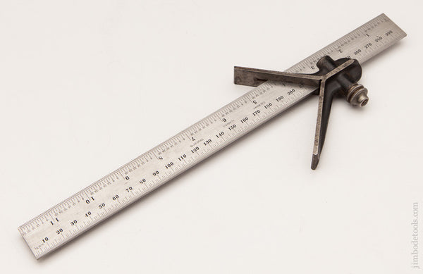 STARRETT Center Finding Head on Mint 12 inch STARRETT NO. 36GRAD Scale