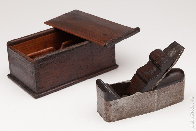 Stunning! Rosewood and Iron Smooth Plane in Dovetailed Box 