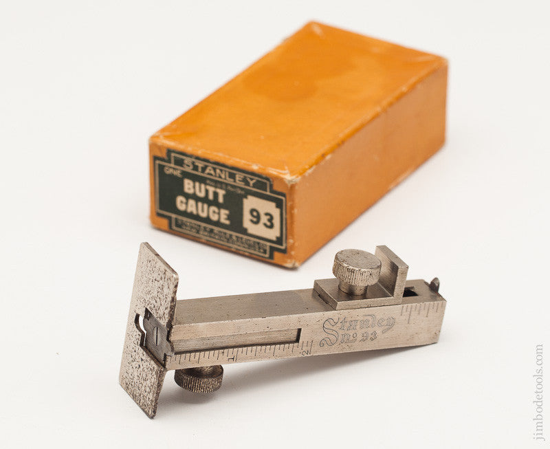 STANLEY NO. 93 Butt and Rabbet Gauge Mint in its Original Box 