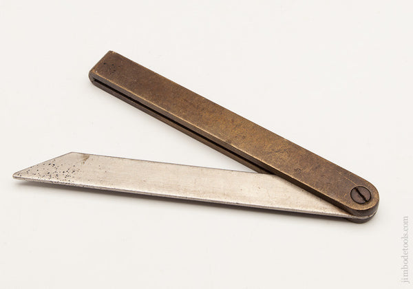  Unusual Nine Inch Solid Brass Bodied Bevel 