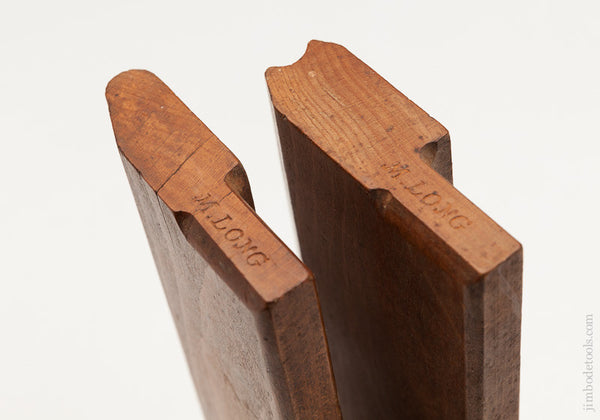 Pair of 5/8 Table Joint Molding Planes by M. LONG circa 1850