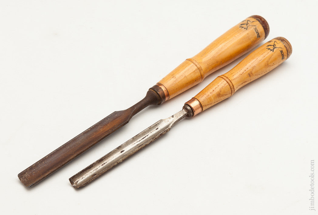Pair of BUCK & RYAN Carving Gouges 3/4 and 1/2 inch NOS 