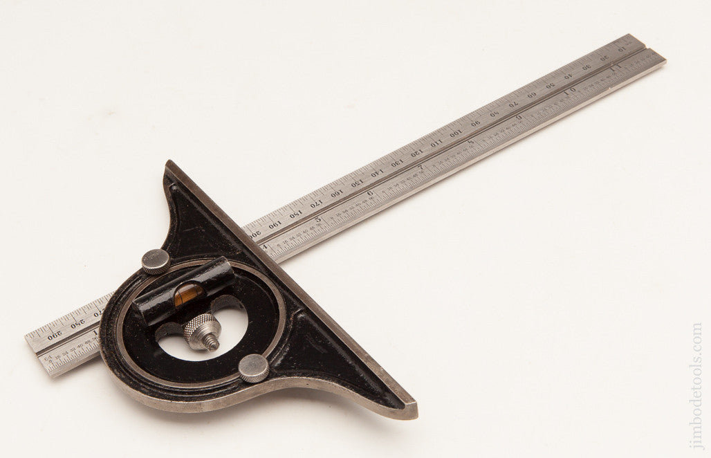 Protractor Head on MINT 12 inch STARRETT No. 36GRAD Scale