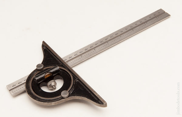 Protractor Head on MINT 12 inch STARRETT No. 36GRAD Scale