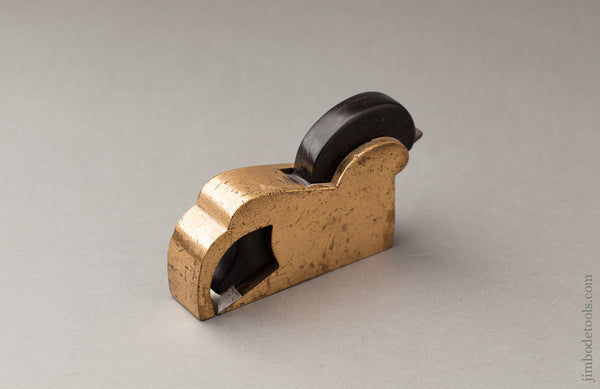 Miniature Gunmetal and Ebony 7/8 x 3 3/8 inch Bullnose Shoulder Plane 