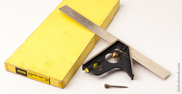 12 inch STANLEY No. 122 Combination Square MINT in Original Box