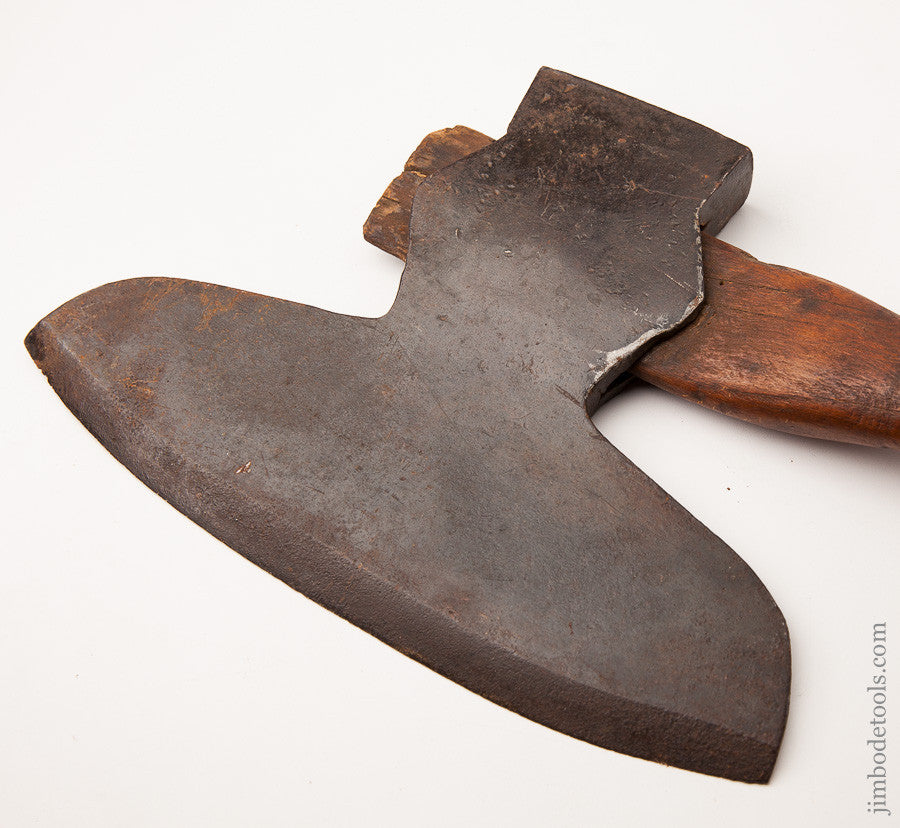 GEORGE LAREW Offset Broad Axe circa 1850 Chester County PA 