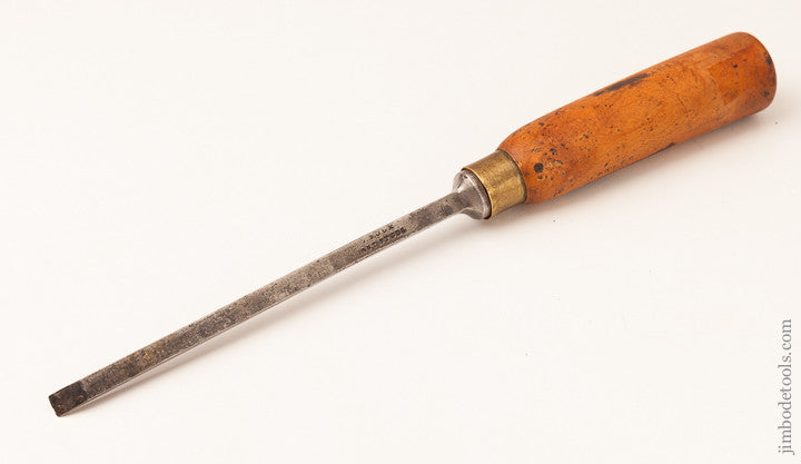 Fine 11/32 by 12 3/4  inch Boxwood Handled Mortise Chisel by J. BUCK