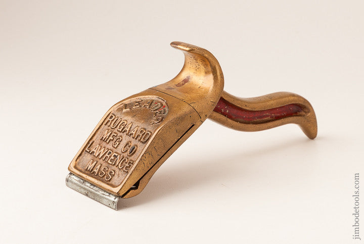 RARE 8 inch RUGAARD Patent Solid Brass Scraper 