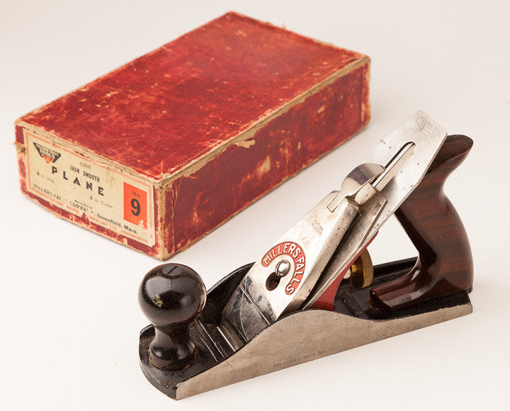 MILLERS FALLS No. 9 Iron Smooth Plane NEAR MINT in Original Box 