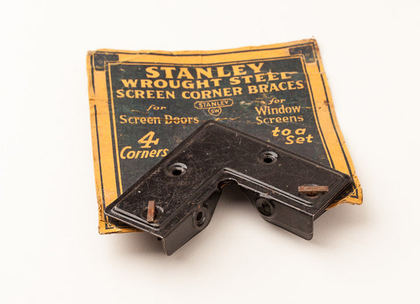 Rare STANLEY SWEETHEART Steel Corner Braces with Package 