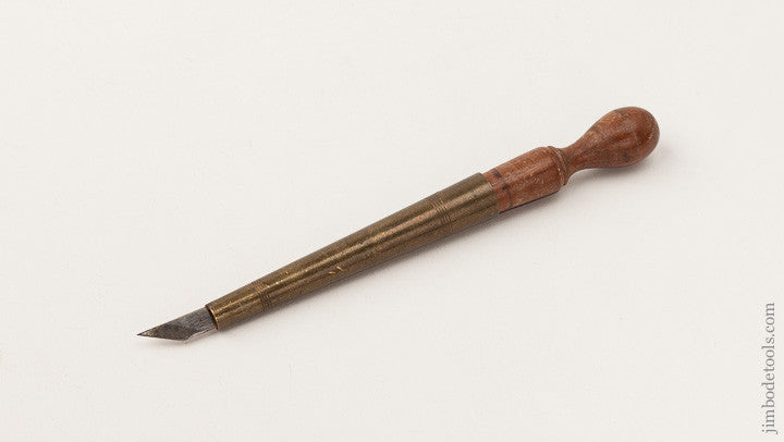 Beautiful 6 3/4 inch Applewood and Brass Striking Knife 