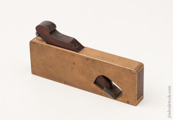 1 x 7 1/4 inch Heavy Solid Brass Rabbet Plane 