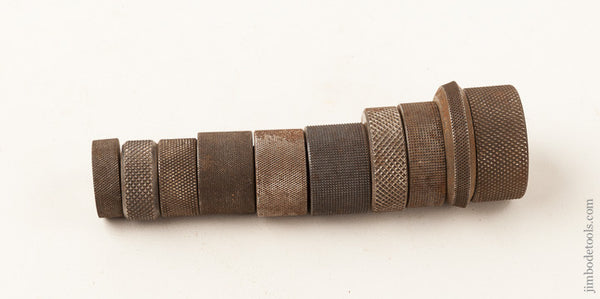 Ten Assorted Hardened Master Knurls for Steel