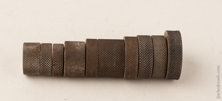 Ten Assorted Hardened Master Knurls for Steel