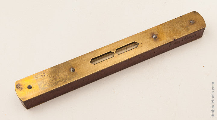 Fine PRESTON 10 Inch Mahogany And Brass Spirit Level 