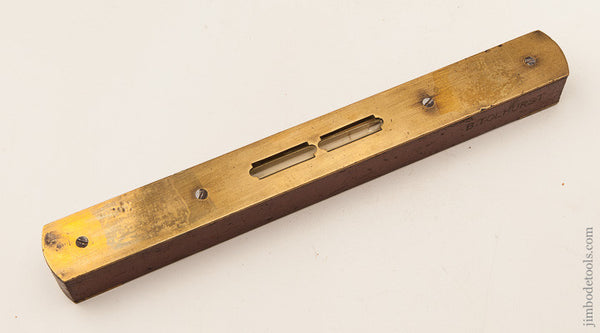 Fine PRESTON 10 Inch Mahogany And Brass Spirit Level 