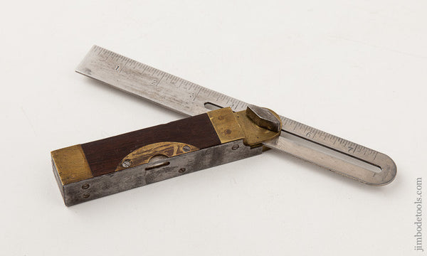 Beautiful! Brass, Rosewood, and Steel Level Bevel Gauge 