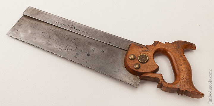 Fine 12 point 12 inch Crosscut T.S. KAYE & SONS Back Saw 