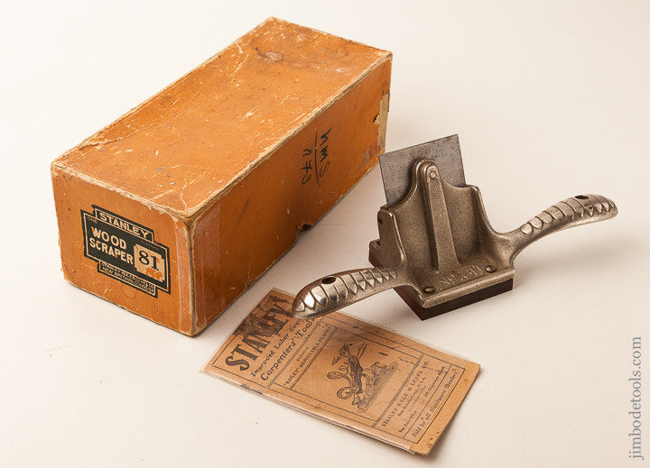 STANLEY No. 81 Wood Scraper Plane MINT in Original Box with Instructions