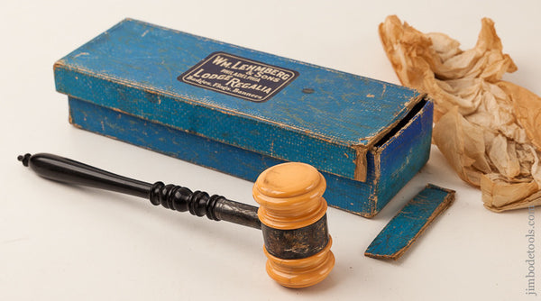 Fancy Silver Trimmed Gavel in Original Box