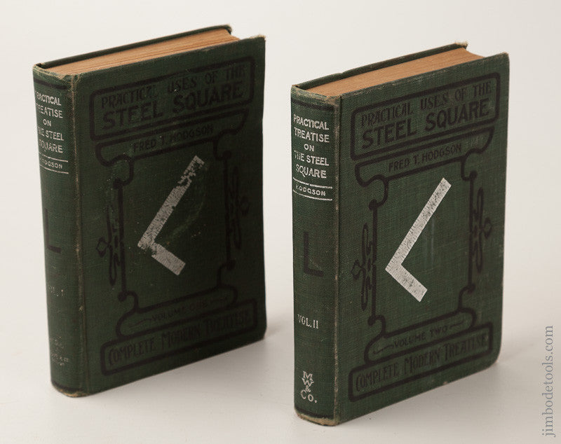 Books: PRACTICAL USES OF THE STEEL SQUARE VOLS. ONE and TWO by Fred T. Hodgson
