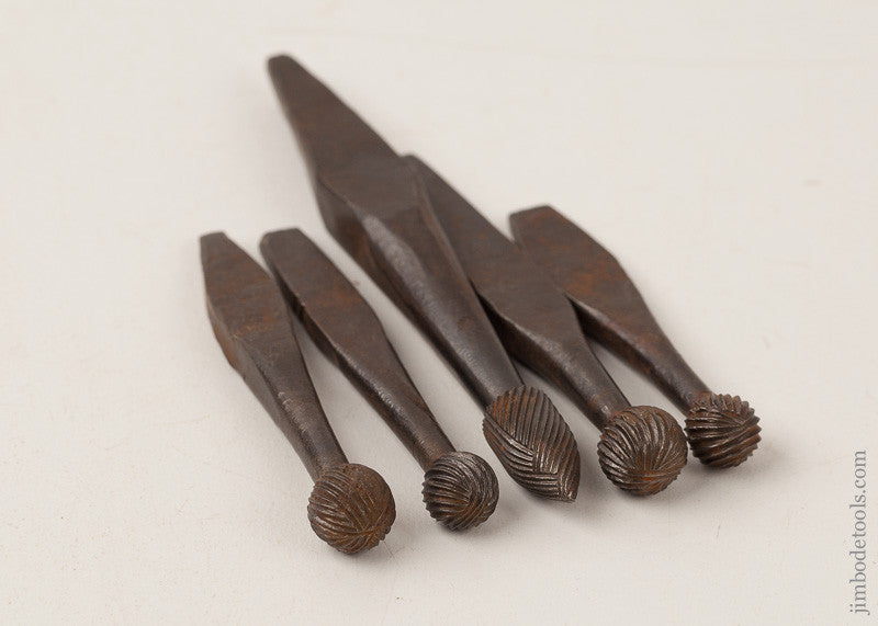 18th Century Graduated Set of 5 Bullet Mold Cherries 