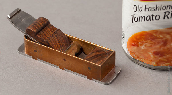 Miniature Dovetailed Gunmetal, Steel, and Rosewood 3 3/8 by 7/8 inch Mitre Plane by FREDERICK PETER BUSHY ROBINSON (1928