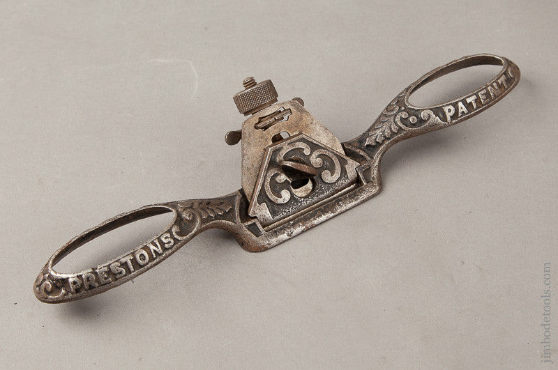 Ornate PRESTON Flat Bottom Spoke Shave 