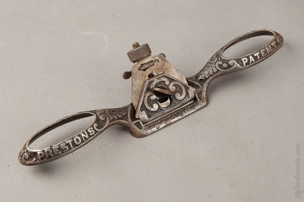 Ornate PRESTON Flat Bottom Spoke Shave 