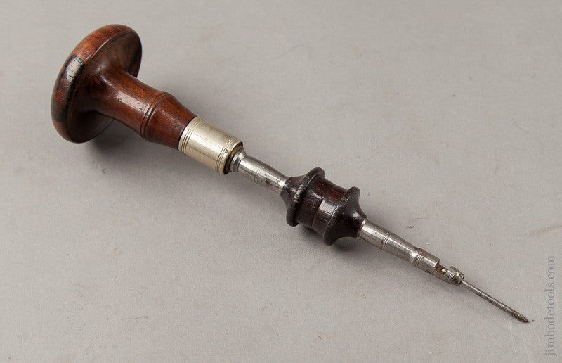Exquisite Rosewood and German Silver Bow Drill
