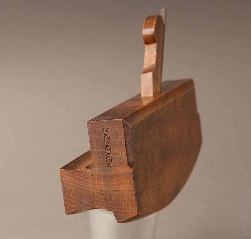 Amazing NEAR MINT Curved Cupid's Bow Moulding Plane by HATHERSICH Manchester circa 1797-1851