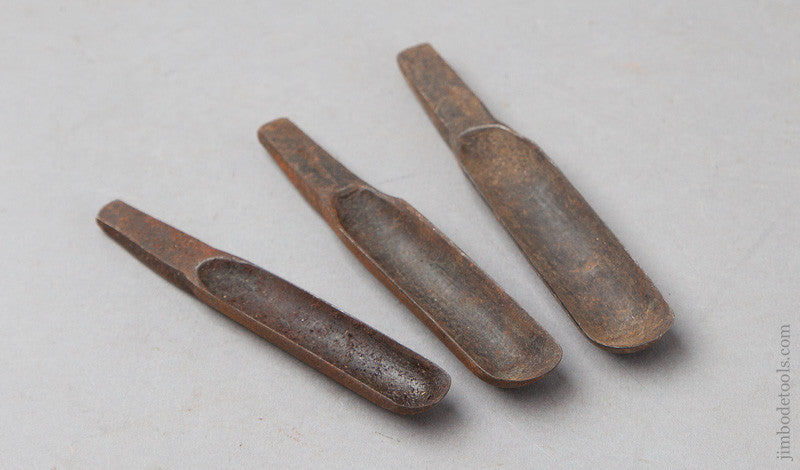 Set of Three 18th Century Chair maker's Spoon Bits by GLASCOTT