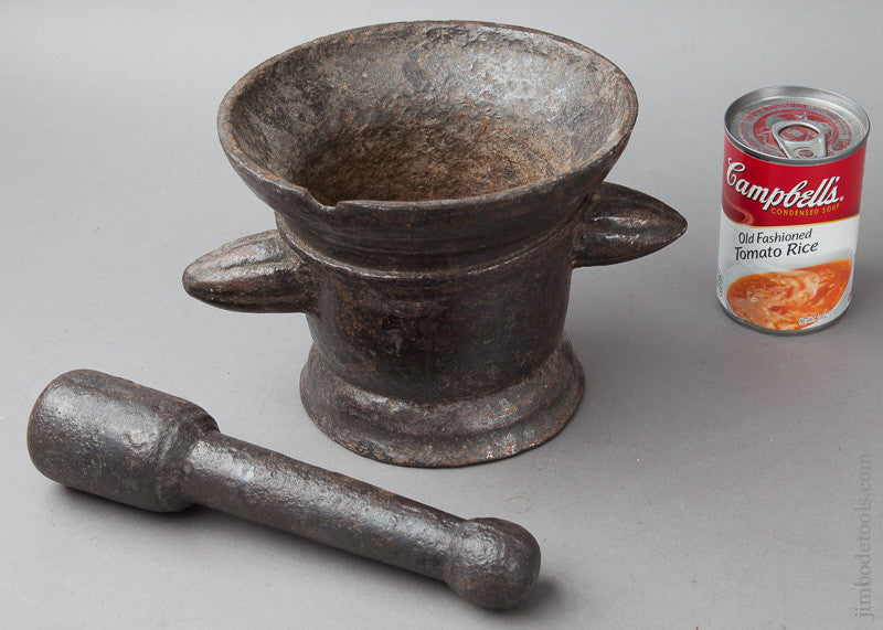  Stunning 17th Century Cast Iron Mortar 