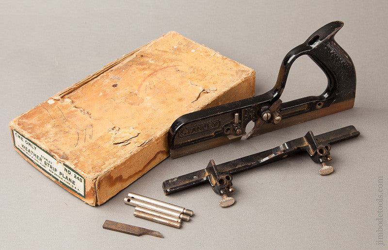  STANLEY NO. 248 Weather-Strip Plow Plane Near Mint in its Original Box 