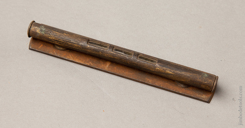  Unusual Six inch Brass and Steel Pedestal Level 